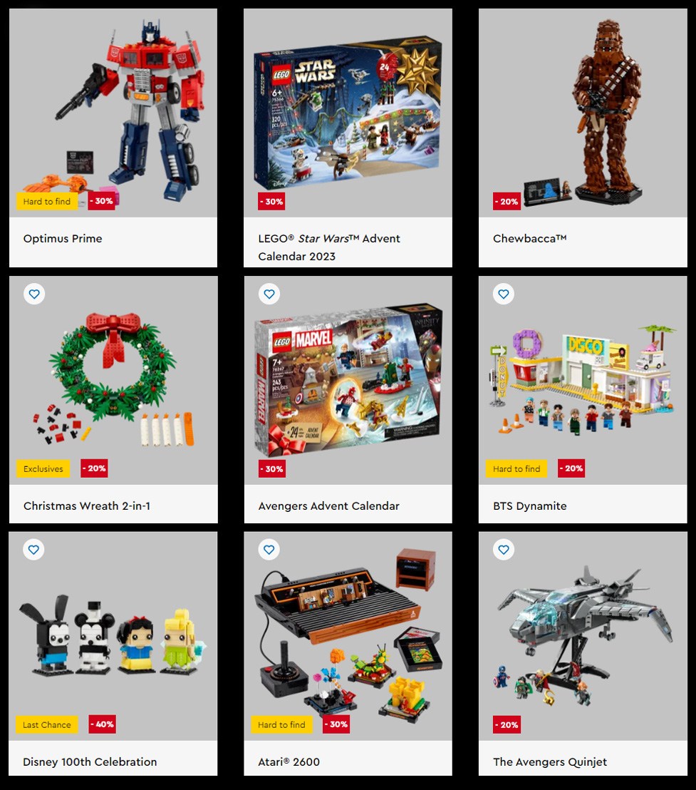 Lego promo black friday sale